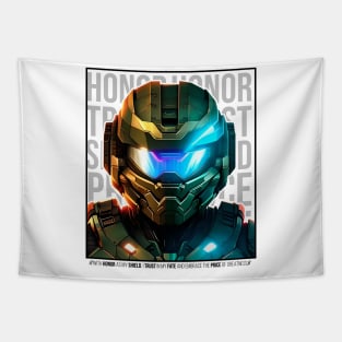 Halo game quotes - Master chief - Spartan 117 - Half white v3 Tapestry