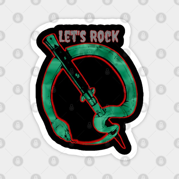 Let's Rock original qotsa snake Magnet by Gilangdiska