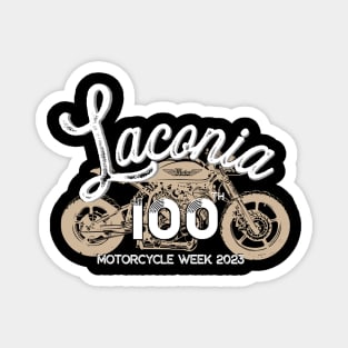 100th Anniversary Laconia Motorcycle Week New Hampshire - white Magnet