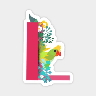 Tropical alphabet L Magnet