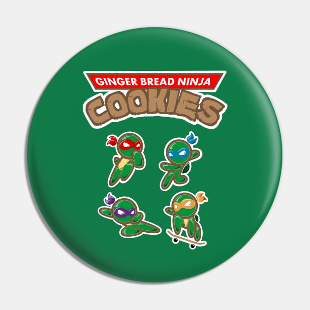 Ginger Bread Ninja Cookies Pin by InsomniaStudios