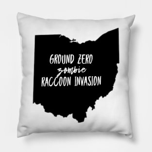 Funny Ground Zero Zombie Raccoon Ohio Invasion T-Shirt Tees Pillow