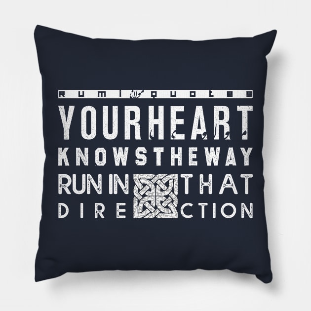 Rumi Quotes Pillow by Pictozoic