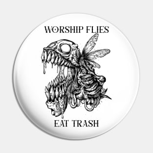 Divine Discards: Flies Reverence Beelzebub's Dominion Pin