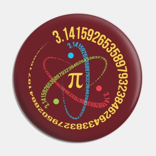 Atom Pi Symbol Pin