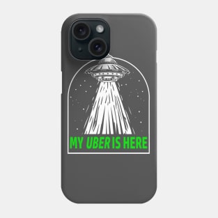 Funny UFO Abduction Aliens Flying Saucer Phone Case