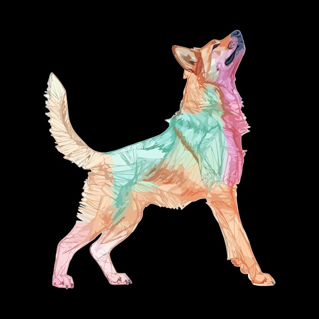 Dog Lover Arty German Shepherd by QQdesigns