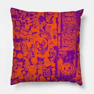 Street Art Sticker NYC Pillow