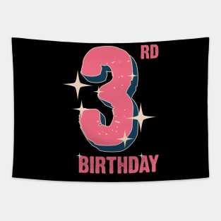 3rd Birthday for girls Tapestry