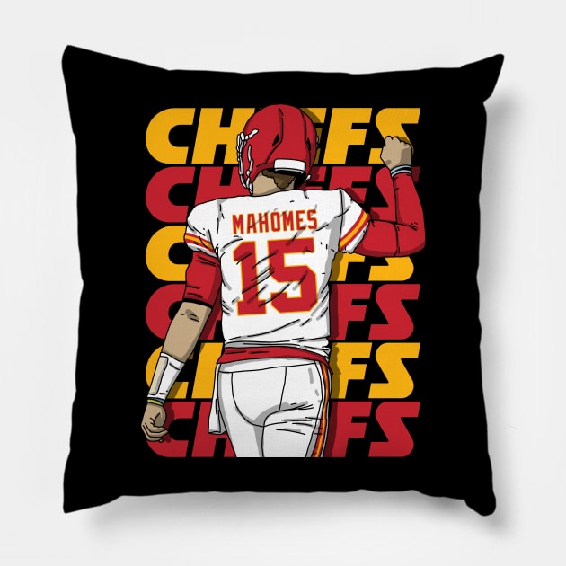 Patrick Mahomes Back Pillow by mia_me