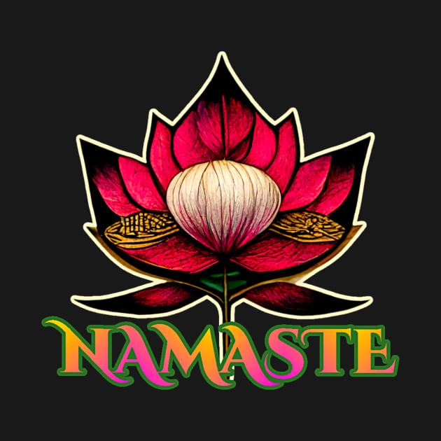 Namaste Lotus Flower by Edongski303 Teepublic Merch