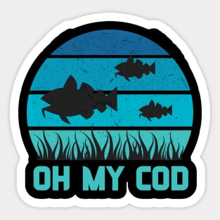 Oh My Cod Funny Fishing Stickers for Sale