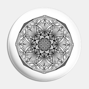 Black Zentangle Pin