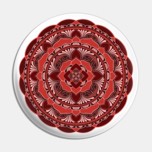 Root Chakra Red Mandala Pin