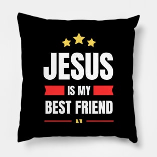 Jesus Is My Best Friend | Christian Typography Pillow