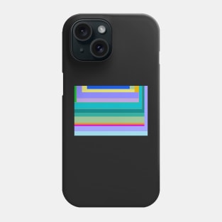 Bright stripes in blue lavender teal green Phone Case