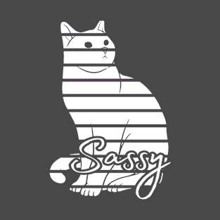 Sassy White Cat T-Shirt