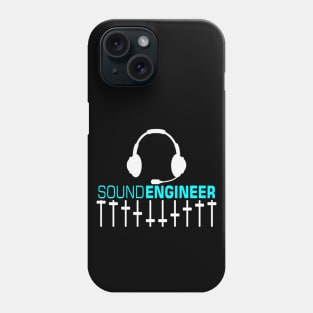 Sound engineer, audio engineering, headset, equalizer Phone Case