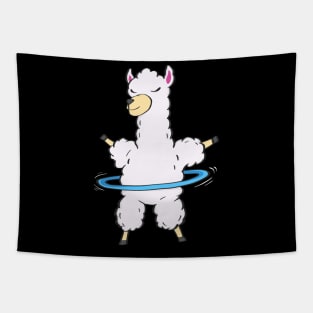 Hulahoop Lama Hooping Alpaka Fitness Fun Tapestry