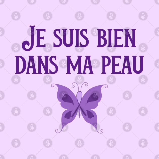 Inspirational Recovery Gift French Purple Ribbon Eating Disorder Gift by InnerMagic