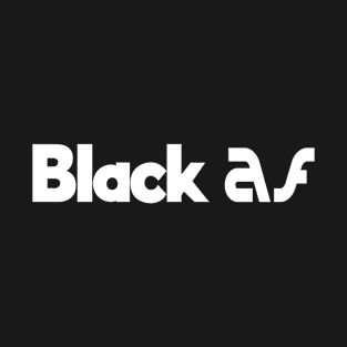 Black AF Text T-Shirt