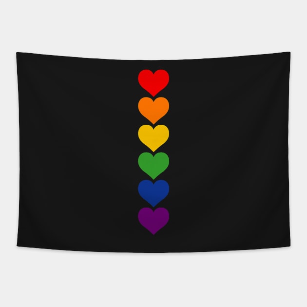 Rainbow Hearts Tapestry by Teamtsunami6