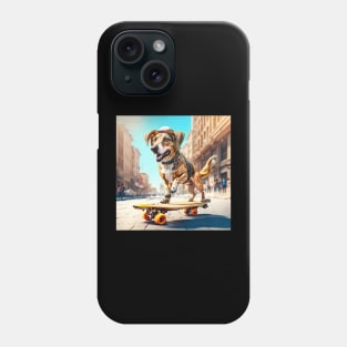 Dog on a Skateboard Phone Case