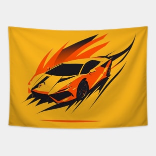 Sports Car Lamborghini Design Tapestry