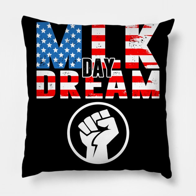 Martin Luther King Jr. - MLK Dream Day Pillow by springins