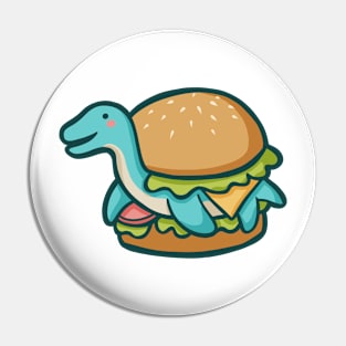 Tasty plesiosaurus burger, dino, dinosaur Pin