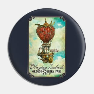 Blazing Strawberry Airship Pin