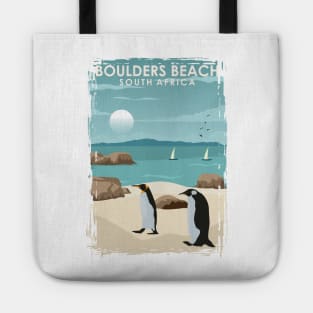 Boulders Beach South Africa Penguin Beach Poster Art Print Tote