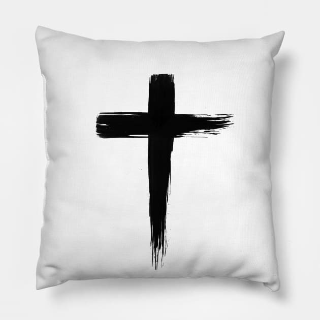 Holy Church Cross Pillow by GeeTee