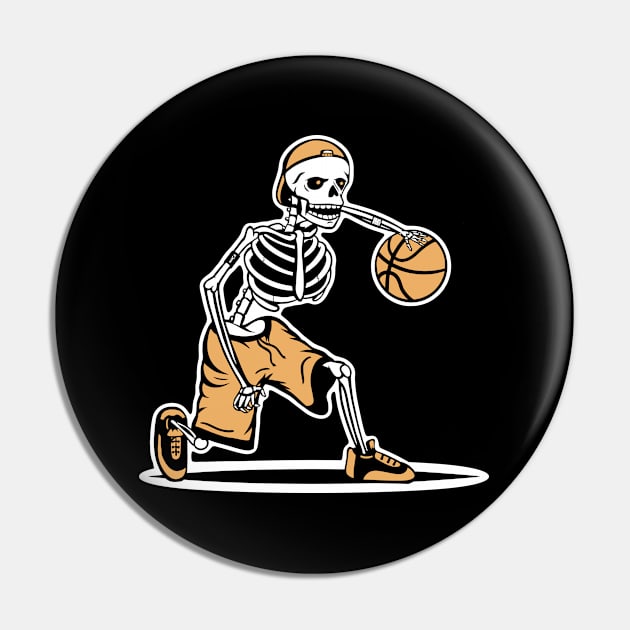 Cool skeleton basketball player dribbling Pin by Malinda