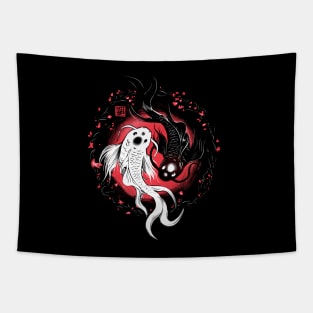 Ying Yang Koi Tapestry