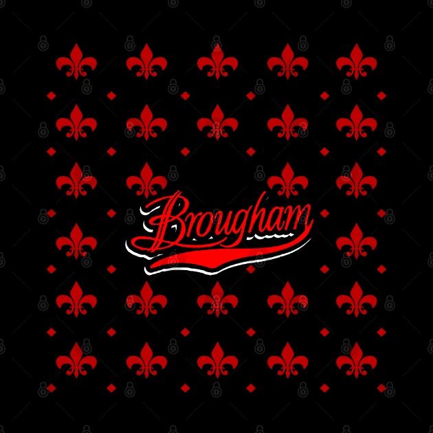 Brougham Pattern Red by Black Ice Design