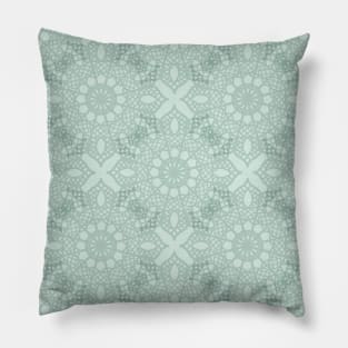 Blue-Green Kaleidoscope Pattern Pillow