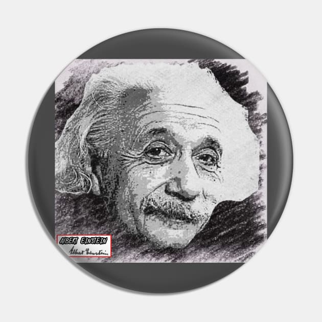 Albert einstein Pin by martastudio