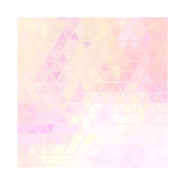 Pink Mosaic Tile Print Design by Moon Art