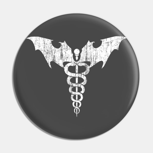 Caduceus with Bat Wings Pin by Evan Derian