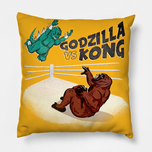 godzilla vs kong 2021 Pillow by KingShit