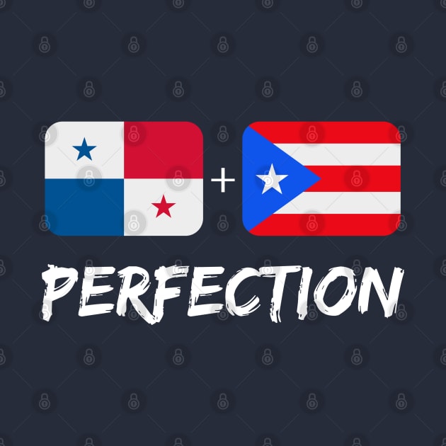 Panamanian Plus Puerto Rican Perfection Mix Flag Heritage Gift by Just Rep It!!