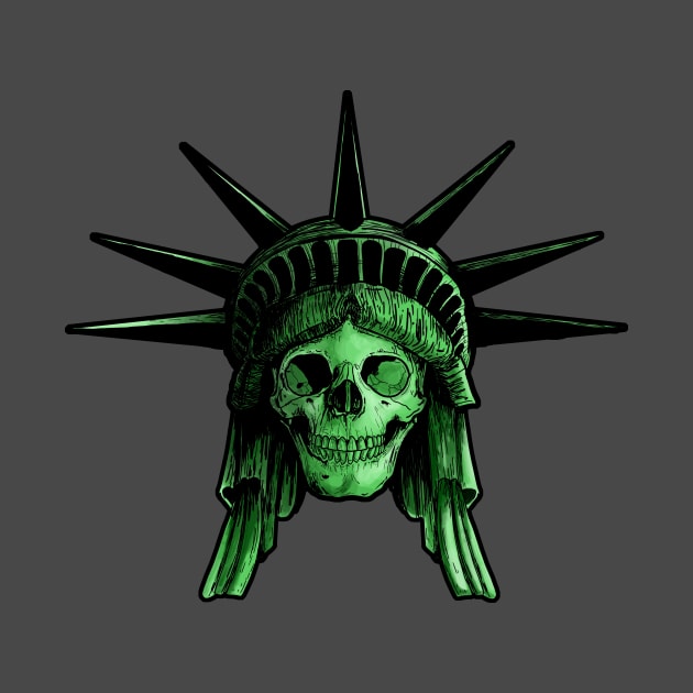 Statue of Liberty Skull by Harley Warren