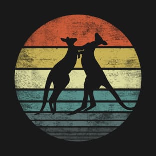 Kangaroo Lover Retro Vintage Zoo Silhouette T-Shirt