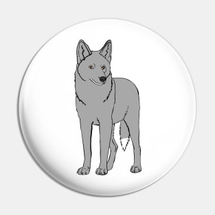 grey Wolf Pin