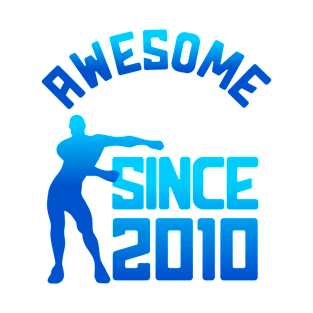 Flossing Awesome Since 2010 10th years Birthday Gift T-Shirt