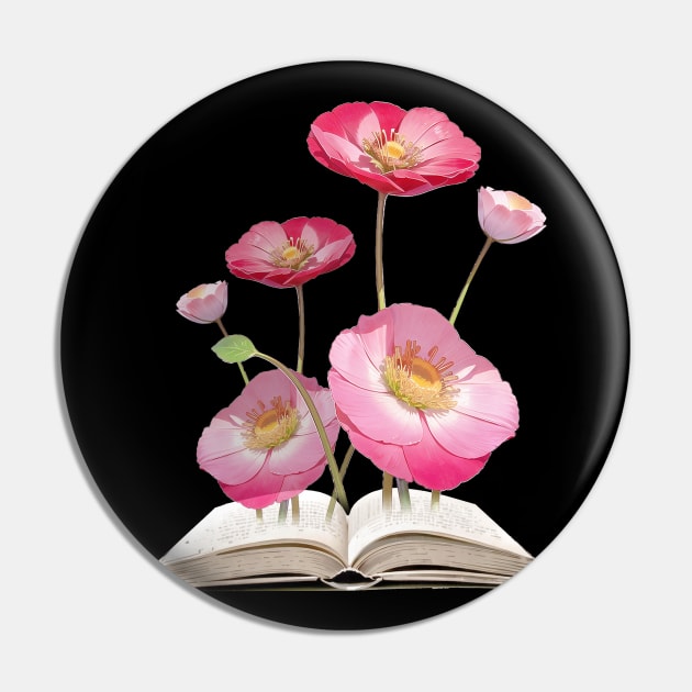 Book Of Flower, Flower Book, Flower And Book Pin by LycheeDesign