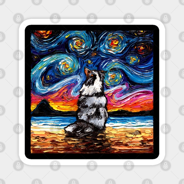 Merle Shetland Sheepdog Night Magnet by sagittariusgallery