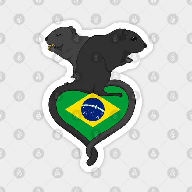 Gerbil Brazil (dark) Magnet by RampArt