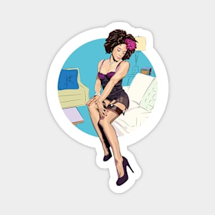 kingshit pinup girl gardenia atlanta design Magnet